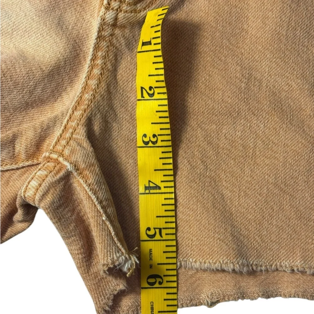 Anthropologie Shorts Womens 25 Yellow Gold Denim Pilcro Distressed Cut Offs - Picture 5 of 11